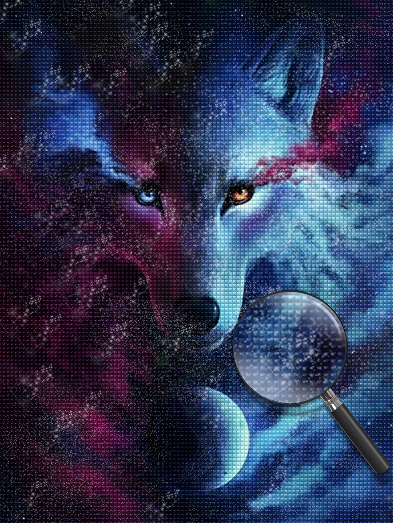 Wolf am Himmel Diamond Painting