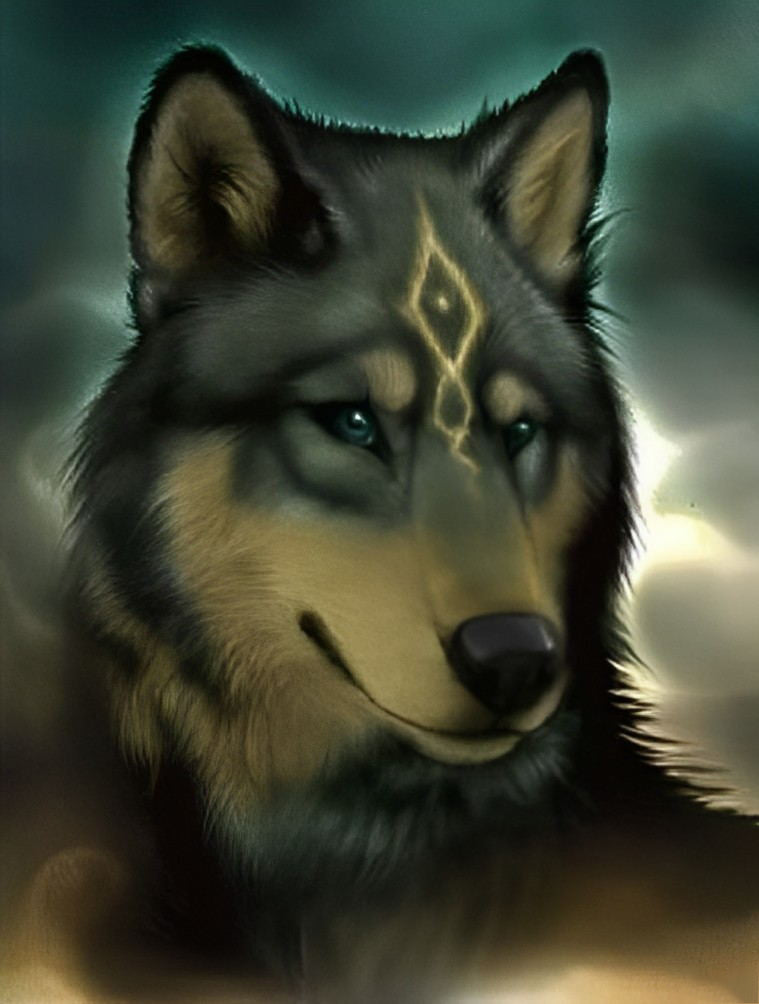 Wolf-Häuptling Diamond Painting