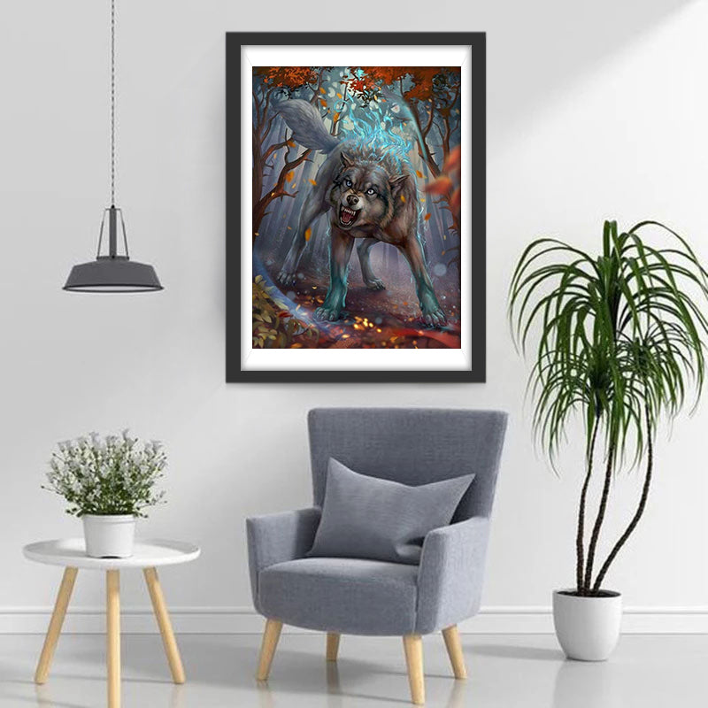 Wolf im Wald Diamond Painting