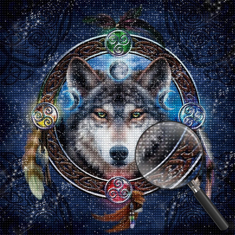 Wolf Traumfänger Diamond Painting