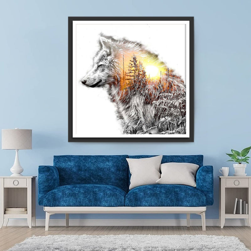 Wolf Wald Diamond Painting