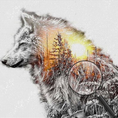 Wolf Wald Diamond Painting