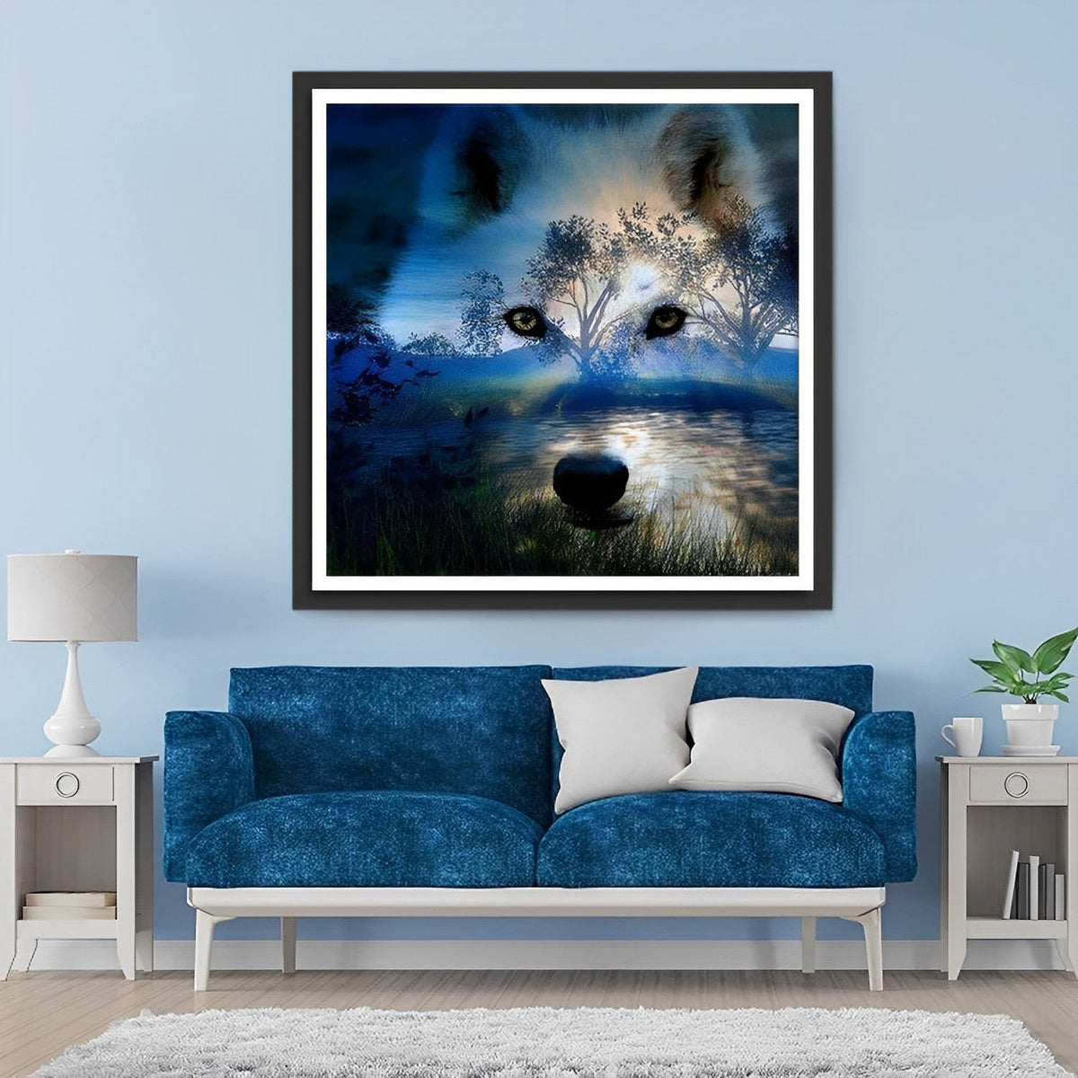 Wolf Wald See Diamond Painting