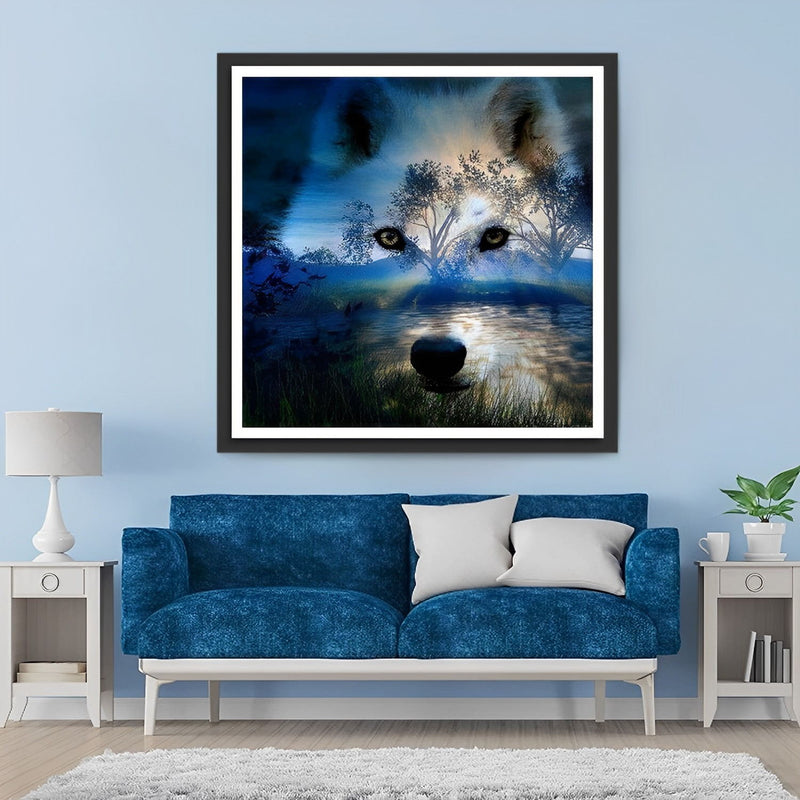 Wolf Wald See Diamond Painting