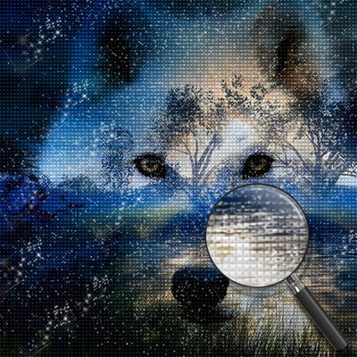 Wolf Wald See Diamond Painting