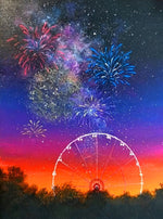 Wunderrad und Feuerwerk Diamond Painting