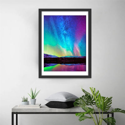 Wunderschöne bunte Aurora Diamond Painting