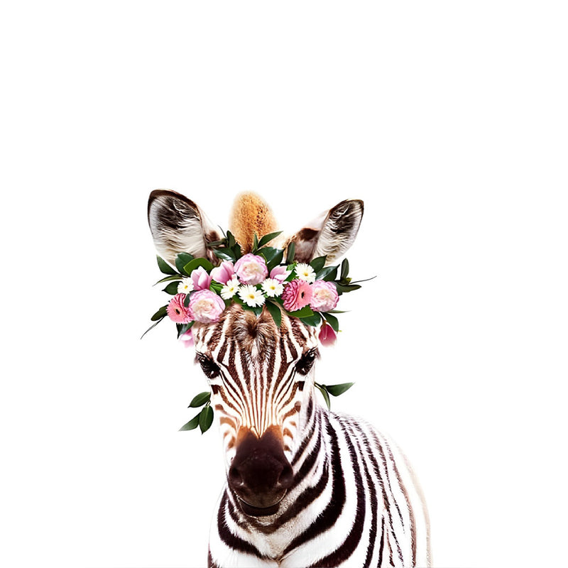 Zebra mit einem Kranz Diamond Painting