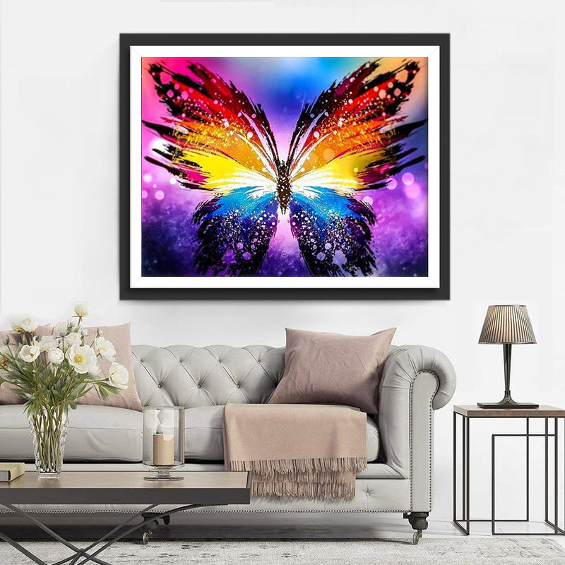 Zerbrochener bunter Schmetterling Diamond Painting