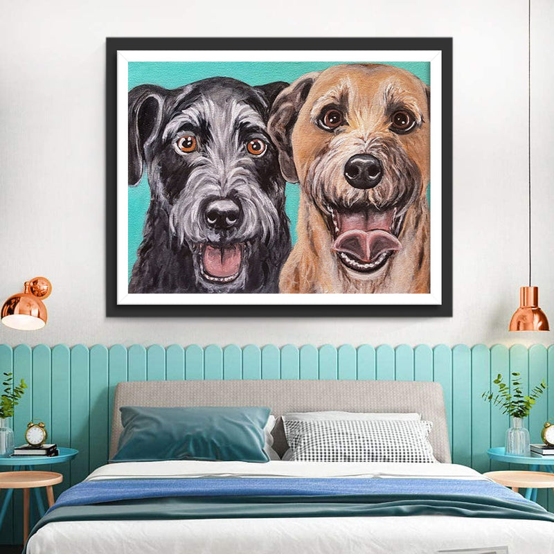 Zwei Hunde Diamond Painting