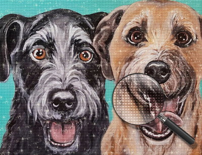 Zwei Hunde Diamond Painting