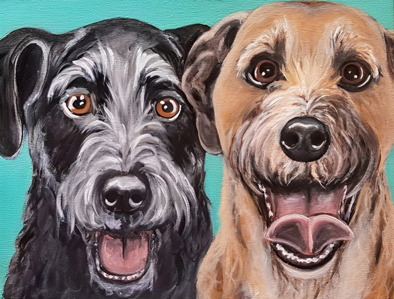 Zwei Hunde Diamond Painting